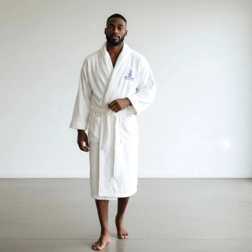 HEAVY LUX⭐️RITZ-CARLTON Bathrobe Terry Cloth Amelia Island Spa Robe MISSING BELT